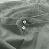 Dekbedovertrek - Crushed Velvet - Groen - 100% Polyester - Inclusief Kussensloop