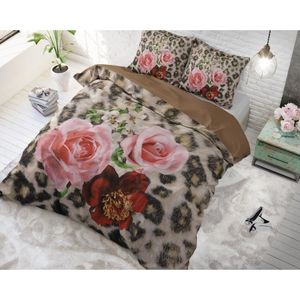 Dreamhouse - Dekbedovertrek Floral Panther Brown --240x220 + 2 kussenslopen 60x70