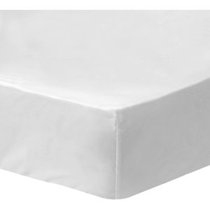 Matt & Rose - Hoeslaken - Wit - Gewassen Katoen - Geschikt voor matrassen tot 30 cm dikte