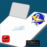 hotelgroothandel.nl - Splittopper Molton flanel hoeslaken - Wit | PU waterdicht 100% geruwd katoen 220g. p/m2 --180x200/7-10