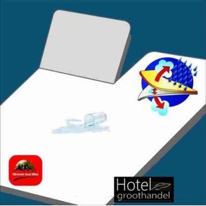 hotelgroothandel.nl Splittopper Molton flanel h eslaken - Wit | PU waterdicht 100% geruwd kat en 220g. p/m2 - 180x200/7-10