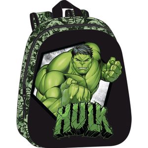 Marvel Avengers Rugzak, 3D Savage - 33 x 27 x 10 cm - Polyester - 33x27x10 - Zwart