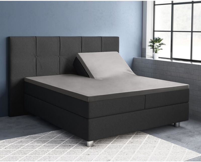 Primaviera - Deluxe Splittopper Hoeslaken - Grijs - Katoensatijn