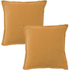 Matt & Rose Set Kussenslopen Karamel - 65 x 65 cm - 100% Linnen