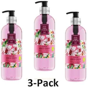 Eyup Sabri 3-Pack - Handzeep Japanse Kers 500ml - 500 ml - Overige kleuren