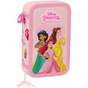 Disney Princess Gevuld Etui, Summer Adventures - 28 st. - 19,5 x 12,5 x 4 cm - Polyester - 19,5x12,5x4 - Roze
