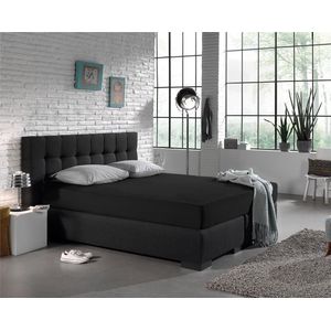 Dreamhouse Hoeslaken Jersey 135 gr. Black - 80/100x200/30 - Blauw