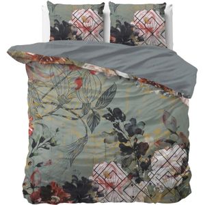 Sleeptime - Triangle Nature - Dekbedovertrek - Groen - 200 x 200/220 cm