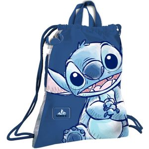 Disney Lilo & Stitch Gymbag, Ohana - 45 x 33 x 5 cm - Polyester - 45x33x5 - Blauw