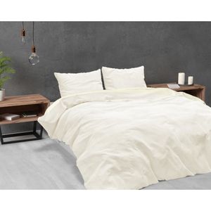 Sleeptime Velvet Touch - Dekbedovertrek - Eenpersoons - 140x200/220 + 1 kussensloop 60x70 - Creme