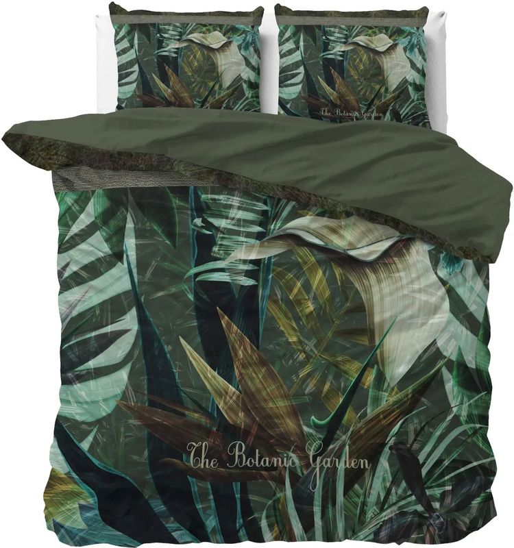 Sleeptime - The Botanic Garden - Dekbedovertrek - Groen - 140x200x220 + 1 Kussensloop 60x70