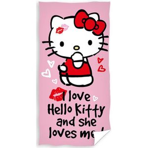 Hello Kitty - Strandlaken Love - 70 x 140 cm - Katoen