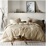 Moodit Dekbedovertrek Basil Sand - Katoen - 260x240 + 2 kussenslopen 60x70 - Beige