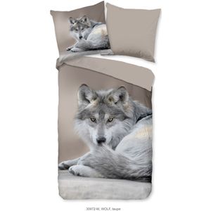 Pure - Dekbedovertrek Wolf - microfiber nr.30972 taupe --240x220 + 2 kussenslopen 60x70