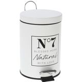 Koopman Pedaalemmer, metaal, matte afwerking - Wit