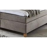 NoLizzz® - Aanbieding! - Boxspring Monaco - Pocketveren/koudschuim + Topmatras - Zand --140x200