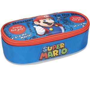 Super Mario Etui, Jump for Joy - 23 x 6 x 9,5 cm - Polyester - 23x6x9,5 - Blauw