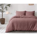 Sleeptime Lazy Dekbed Mousseline Oud roze  + inclusief kussensloop/kussenslopen - 140x200
