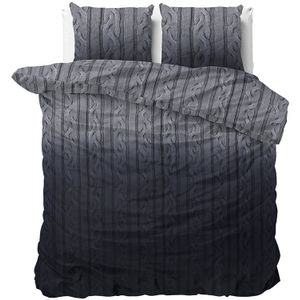 Dreamhouse Dekbedovertrek Flanel  Dante Anthracite - 200x200/220 + 2 kussenslopen 60x70 - Taupe