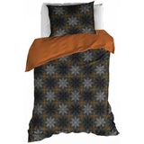 De Witte Lietaer Dekbedovertrek Frostine Honey - Eenpersoons - 140 x 200/220 cm - Katoen Flanel