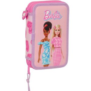 Barbie Gevuld Etui, Heart - 28 st. - 19,5 x 12,5 x 4 cm - Polyester - 19,5x12,5x4 - Roze