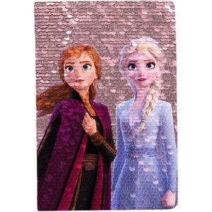 Disney Frozen Notitieb ekje A5 met magische pailletten - Multikleur