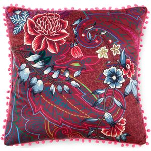 Happiness - Gevuld kussen 1-48x48 polyester Happiness nr.20037 rood