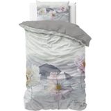 Sleeptime - Dekbedovertrek Annique - Grijs - 100% Microperkal - 200x220 cm + 2 Kussenslopen 60x70 cm