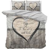 Sleeptime - Dekbedovertrek - Grijs - Love To The Moon And Back - 240x200x220 + 2 Kussenslopen 60x70