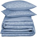 De Witte Lietaer Dekbedovertrek Katoen Flanel Alvaro - Eenpersoons - 140 x 200/220 cm - Blauw