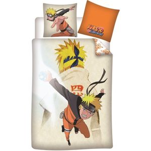 Naruto - Dekbedovertrek Ninja - Eenpersoons - 140 x 200 cm - Katoen --140x200 + 1 kussensloop 65x65