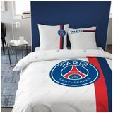 Paris Saint Germain - Dekbedovertrek Retro White - Lits Jumeax - 240 x 220 cm - Katoen --140x220 + 1 kussensloop 65x65