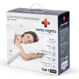 Swiss Nights Elektrische Onderdeken - 80x150 - Eenpersoons - Wit