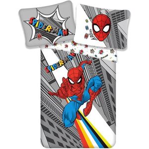 Spiderman - Dekbedovertrek Pop -  (Let op - Met extra grote sloop 70x90cm) - 140 x 200 cm - Katoen --140x200 + 1 kussensloop 70x90