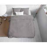 Primaviera Deluxe Uni Satijn - Dekbedovertrekset - Tweepersoons - 200x200/220 + 2 kussenslopen 60x70 - Grijs
