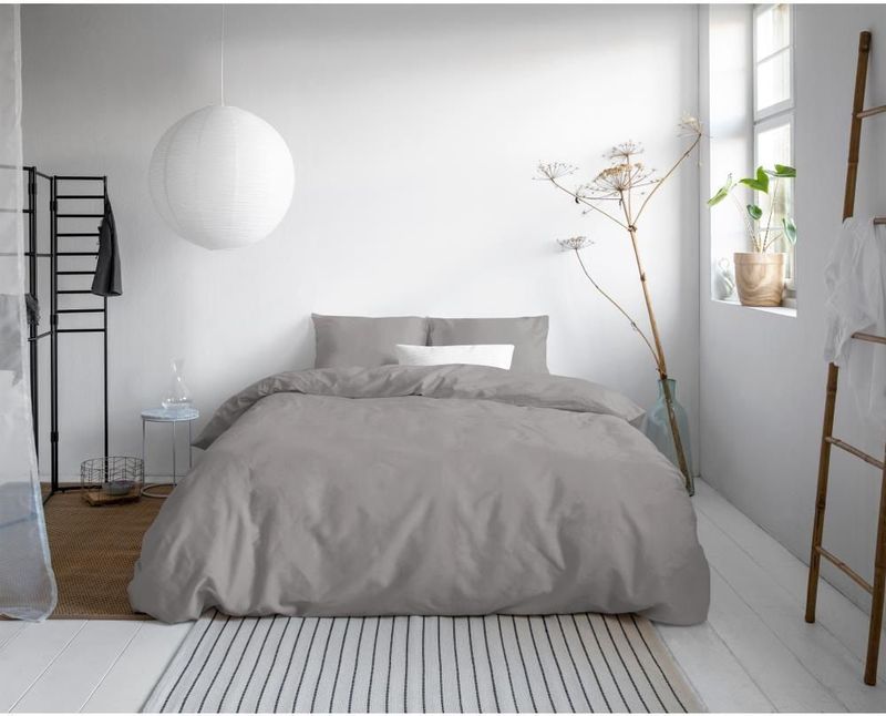 Primaviera Deluxe Uni Satijn - Dekbedovertrekset - Tweepersoons - 200x200/220 + 2 kussenslopen 60x70 - Grijs