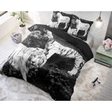 Sleeptime Tigers Grey - Dekbedovertrekset - Lits-Jumeaux - 240x200/220 + 2 kussenslopen 60x70 - Grijs