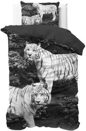 Sleeptime Tigers Grey - Dekbedovertrekset - Lits-Jumeaux - 240x200/220 + 2 kussenslopen 60x70 - Grijs