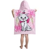 Disney Marie Cat Poncho / Badcape Flower - 50 x 115 cm - Kat en - 50x115 - Roze