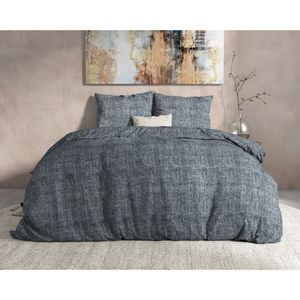 Dreamhouse - Dekbedovertrek Flanel Leo Anthracite --240x220 + 2 kussenslopen 60x70