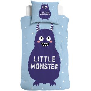 Little Monster Kinderdekbedovertrek - Monster - 140x200/220 + 1 Kussenslopen 60x70 - Blauw