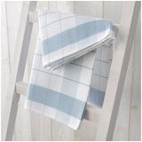De Witte Lietaer Theedoek Mixte, Aqua - 2 stuks - 65 x 65 cm - Katoen/Linnen