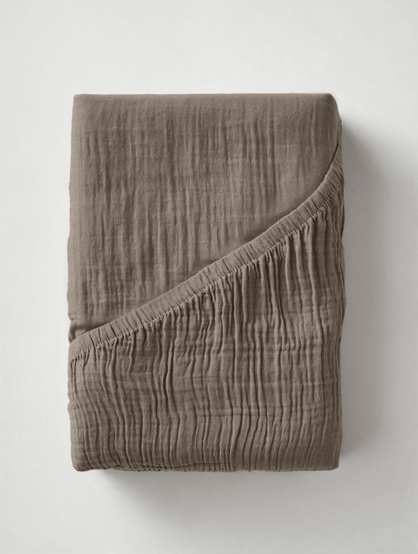 Dreamhouse - Mousseline - Hoeslaken - Taupe - 180 x 200 + 30 cm