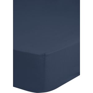 HIP - Hoeslaken 90x200 katoen-satijn d.blauw --180x220/30
