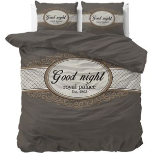 Sleeptime Dekbedovertrek Royal Palace Taupe - 200x200/260 + 2 kussenslopen 60x70