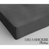 Dreamhouse Katoen Hoeslaken - 90x200 cm - Antraciet - Eenpersoons