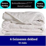 NoLizzz® Hotel Dekbed 4 Seiz enen - 15% Dons- Klasse 3+4 -  Per 10 Stuks - 260x220 - Wit