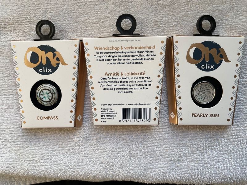Ona clix 18mm Click Button Drukknoop Set van 3 Buttons Mix - Multikleur