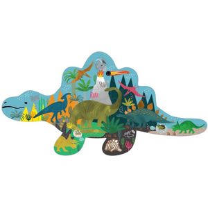 Floss & Rock Puzzel Dino - 20 stukjes - 60 x 30 cm - 22x30 - Multikleur