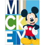 Mickey Mouse fleece plaid - 140 x 100 cm. - Disney deken - blauw